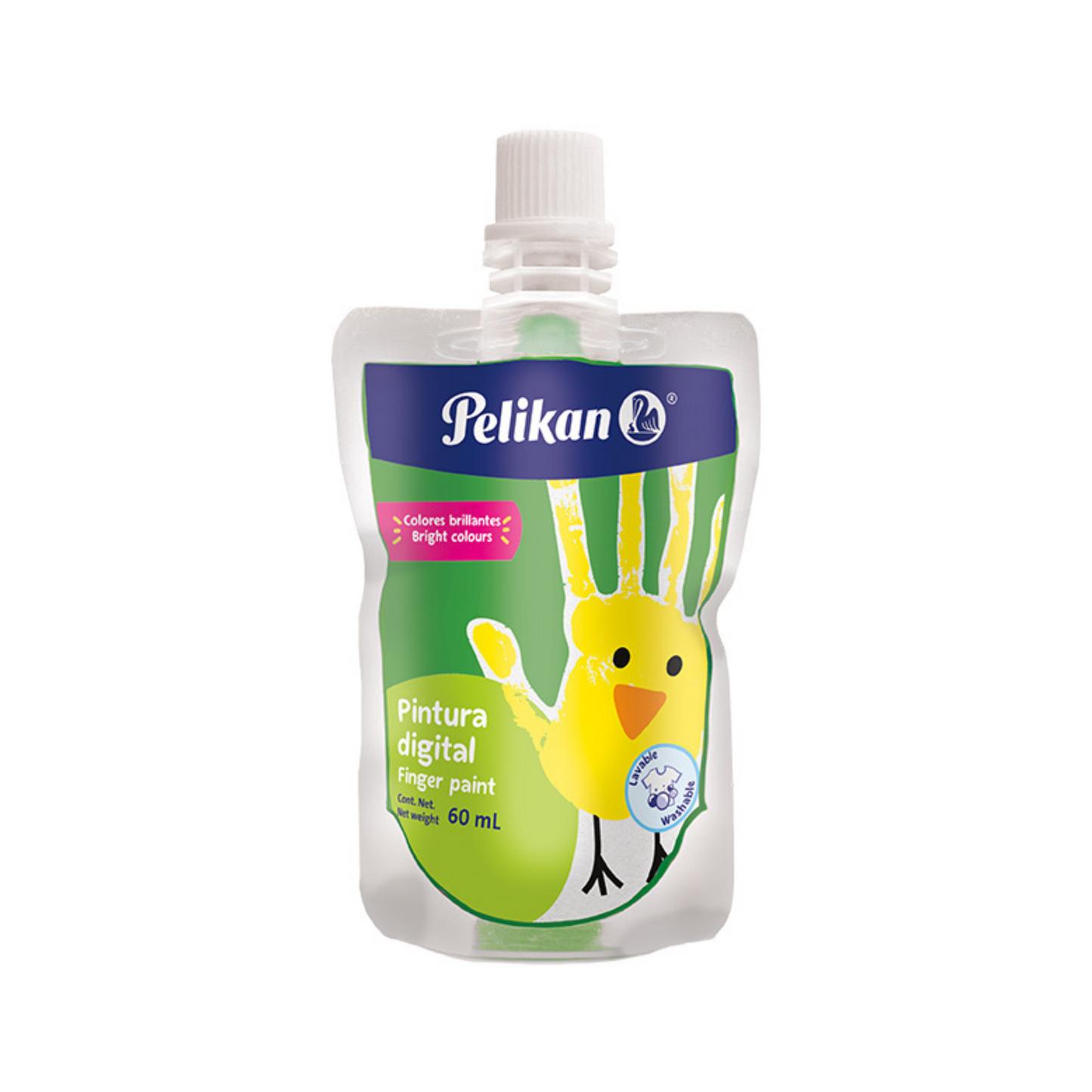 PINTURA P/DEDOS 60 ML VERDE FLEXIBLE