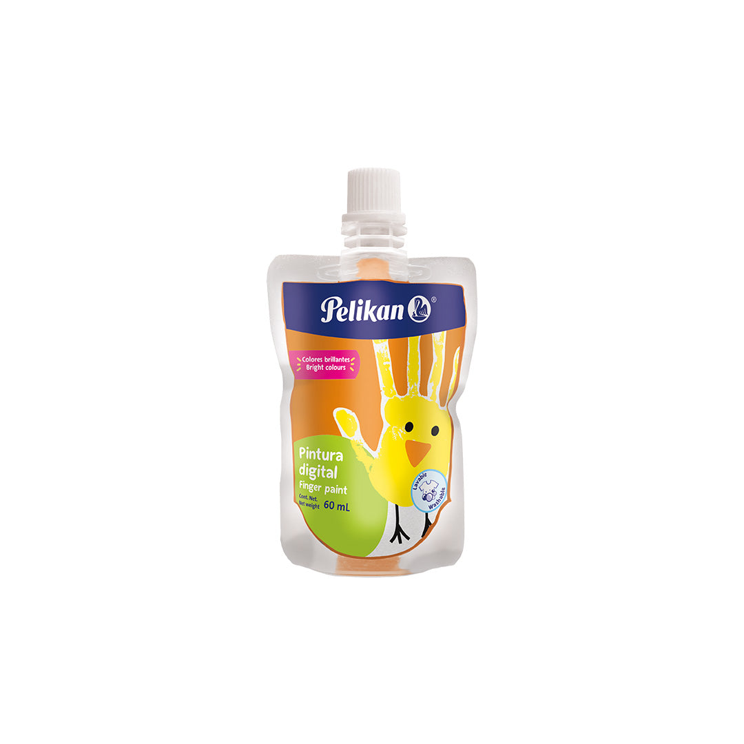 PINTURA P/DEDOS 60 ML NARANJA FLEXIBLE