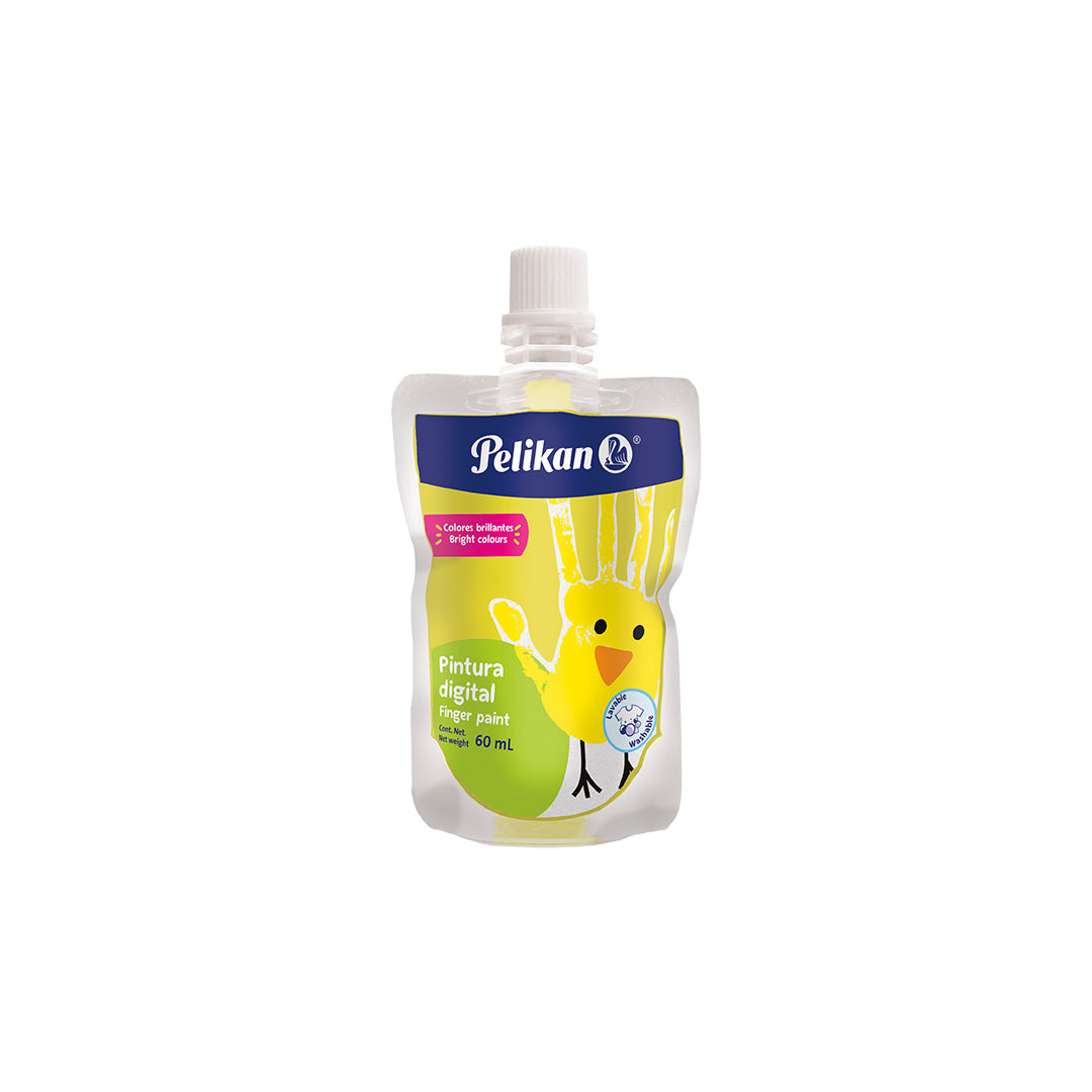 PINTURA P/DEDOS 60 ML AMARILLA FLEXIBLE