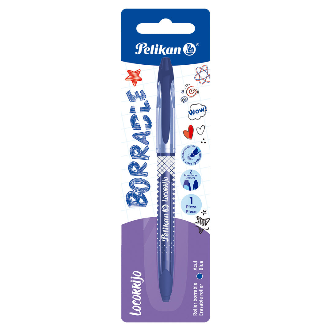 Bolígrafo borrable, 1 bolígrafo de gel azul de 0.020 in, bolígrafo de  prensa de dibujos animados, lindos accesorios de oficina, suministros de  oficina