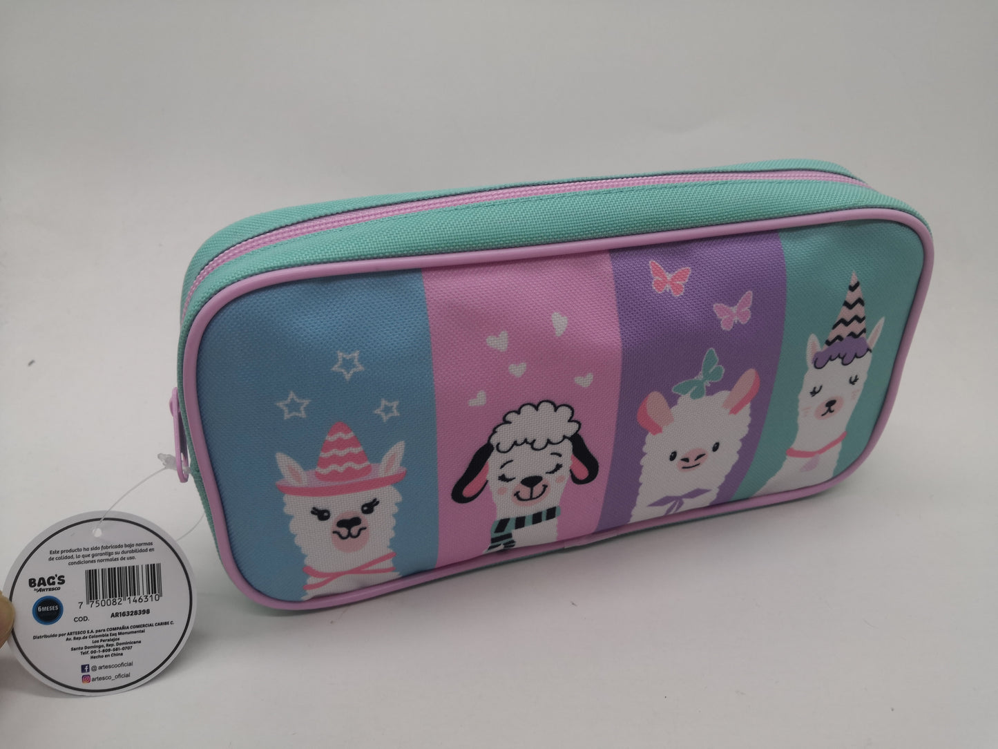 ESTUCHE PARA LAPICES BAGS AZUL/ROSADO