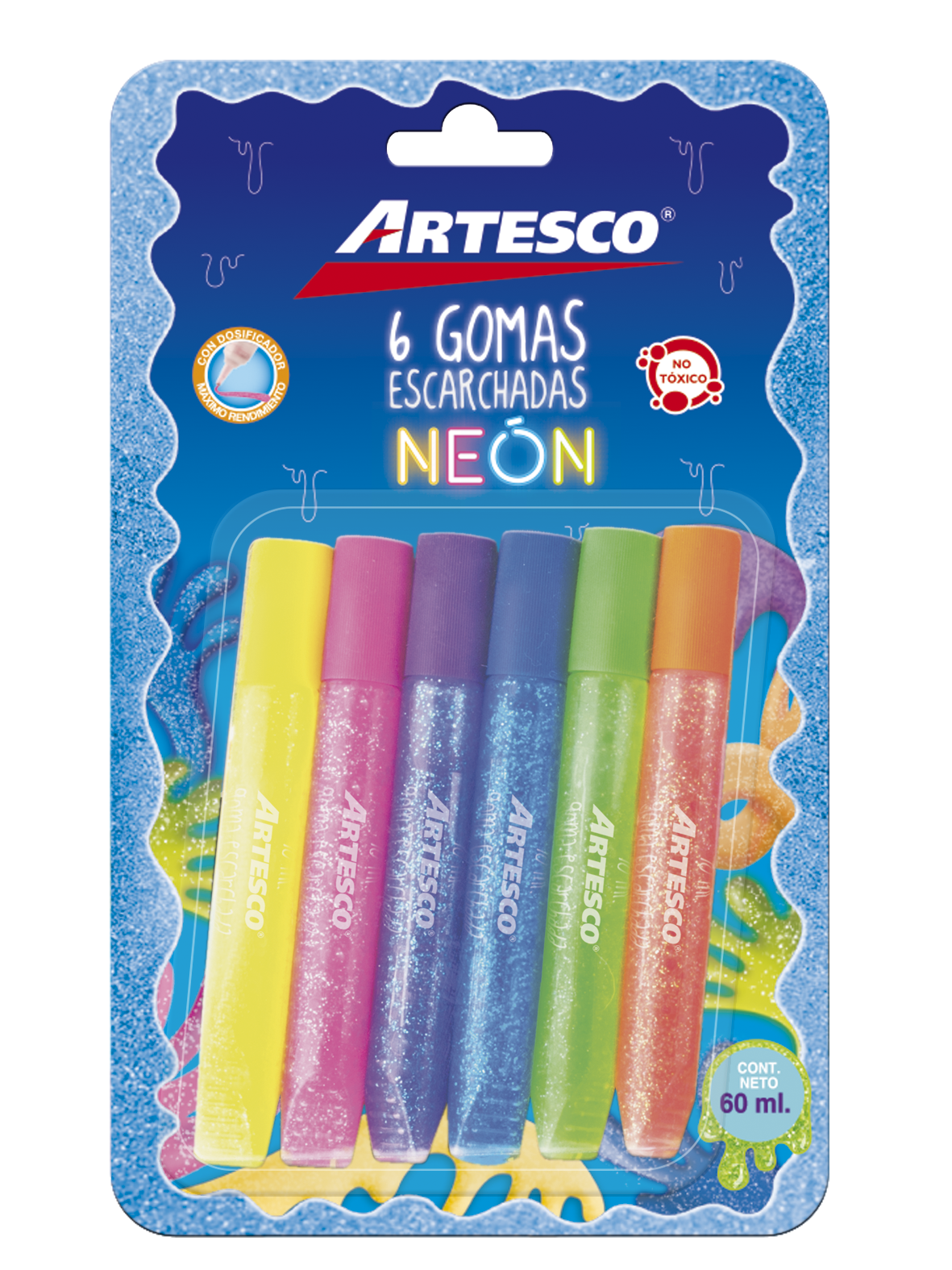 EGAS ESCARCHADA NEON 6/1 SURTIDAS 10ML BLISTER