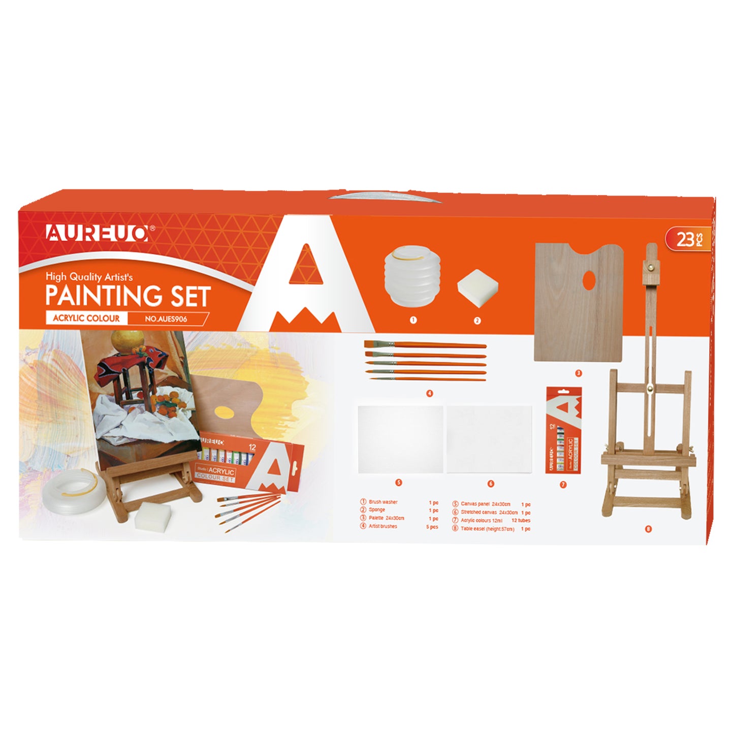 JUEGO P/PINTAR EN CAJA DE MADERA (SET PAINTING)
