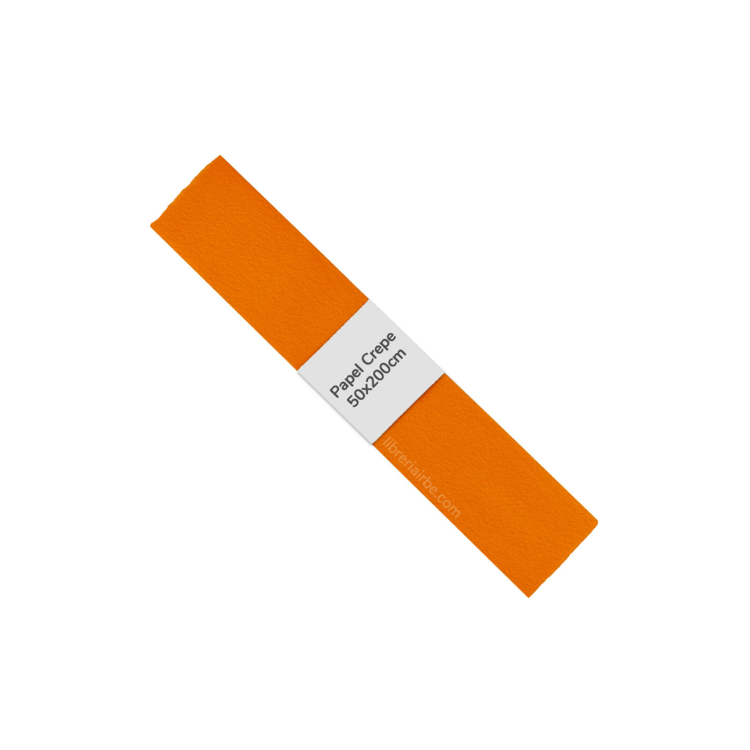 PAPEL CREPE META (50 X 200)CM NARANJA