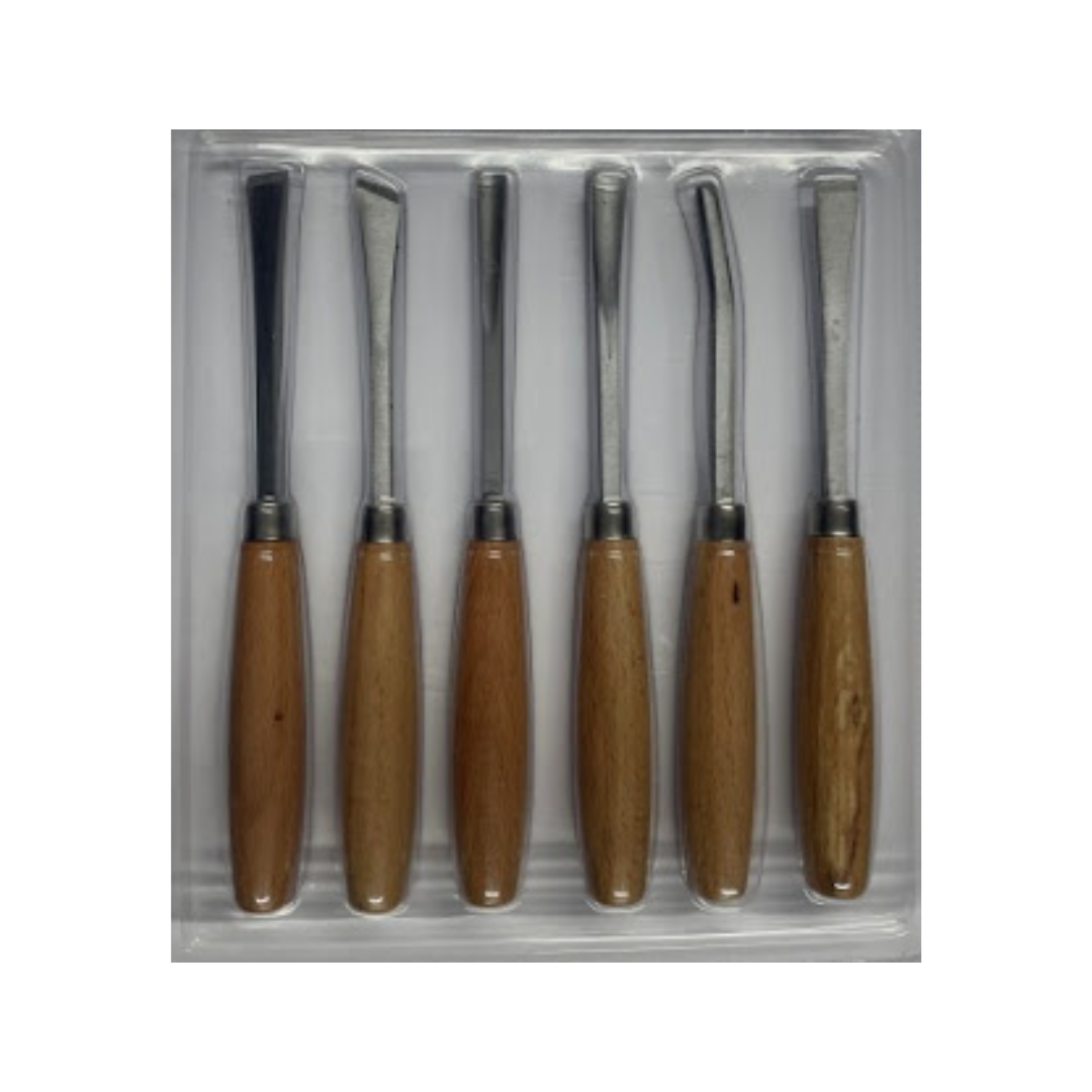 JUEGO DE CUCHILLAS P/LINOLEON 6/1 (Wooden carven knives)