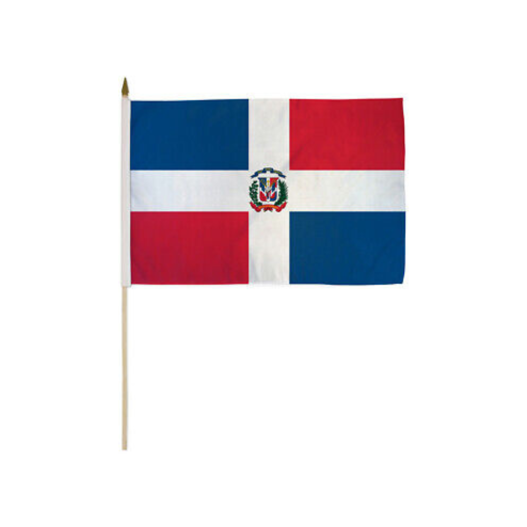BANDERAS REP. DOM. DE MANO C/PALO