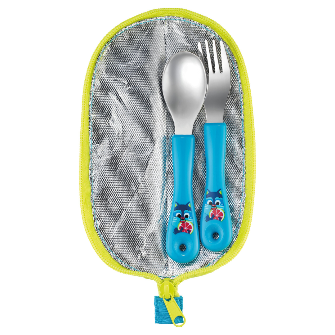 JUEGO DE CUBIERTOS P/NINOS MINIZ MAPACHE BLISTER