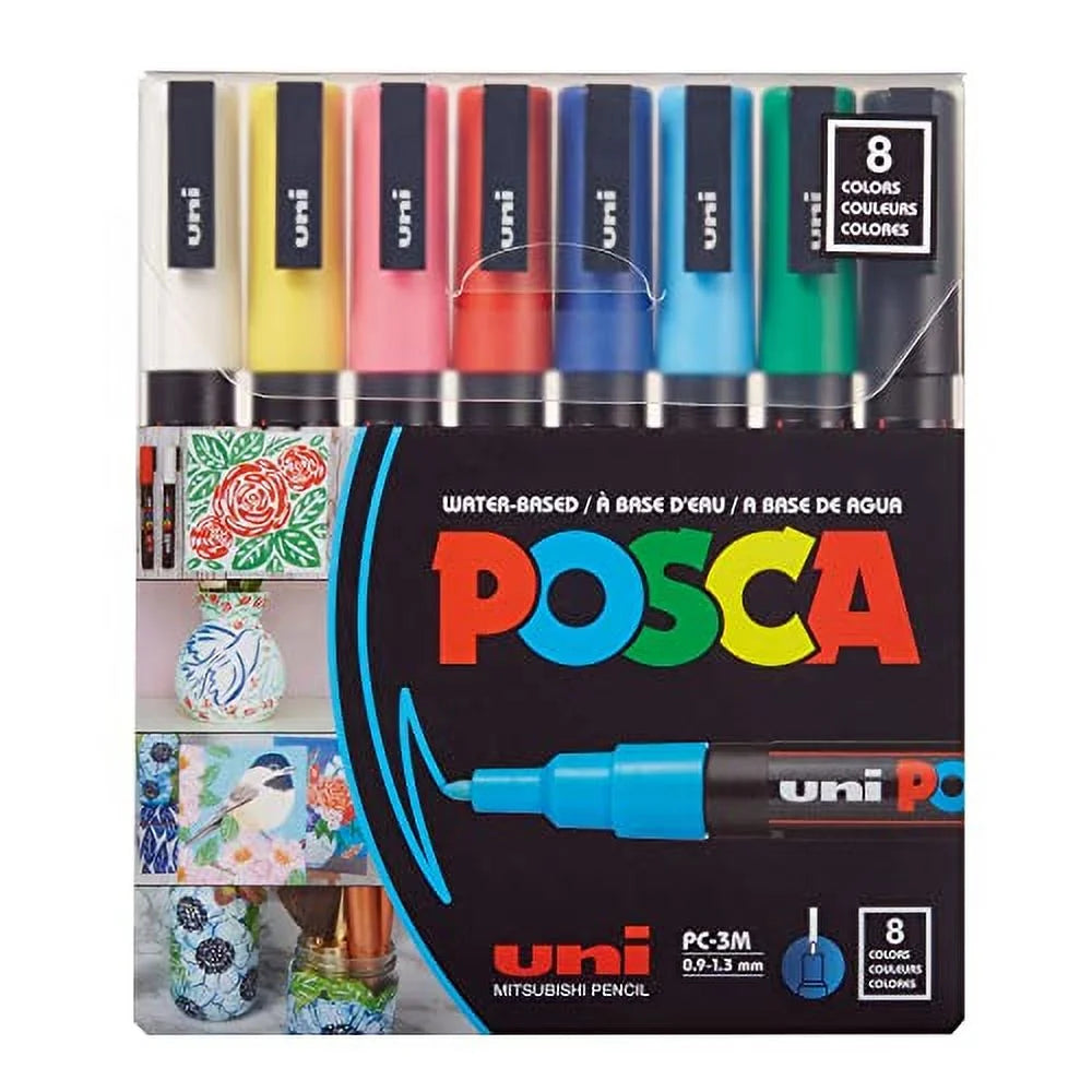 JUEGO MARCADORES POSCA SURTIDO 8/1 FINO BL