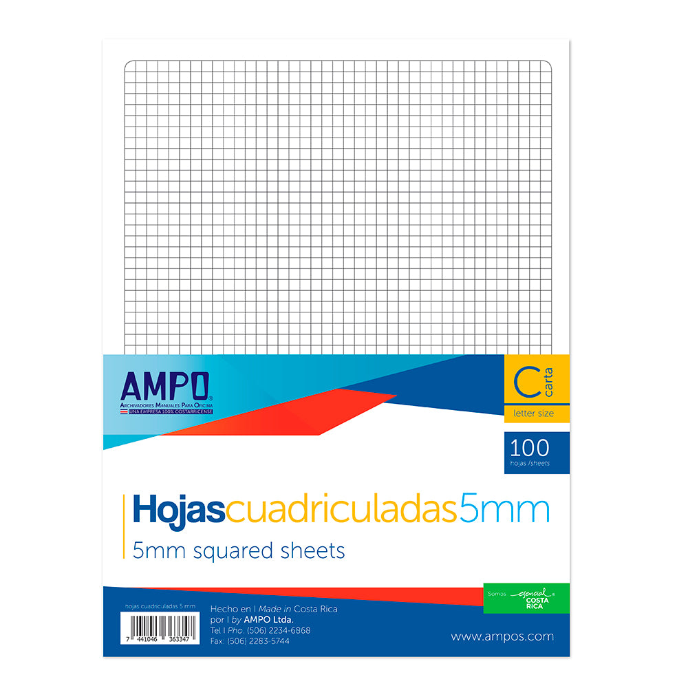 HOJAS CUADRICULADAS (8.5 X 11) 100/1