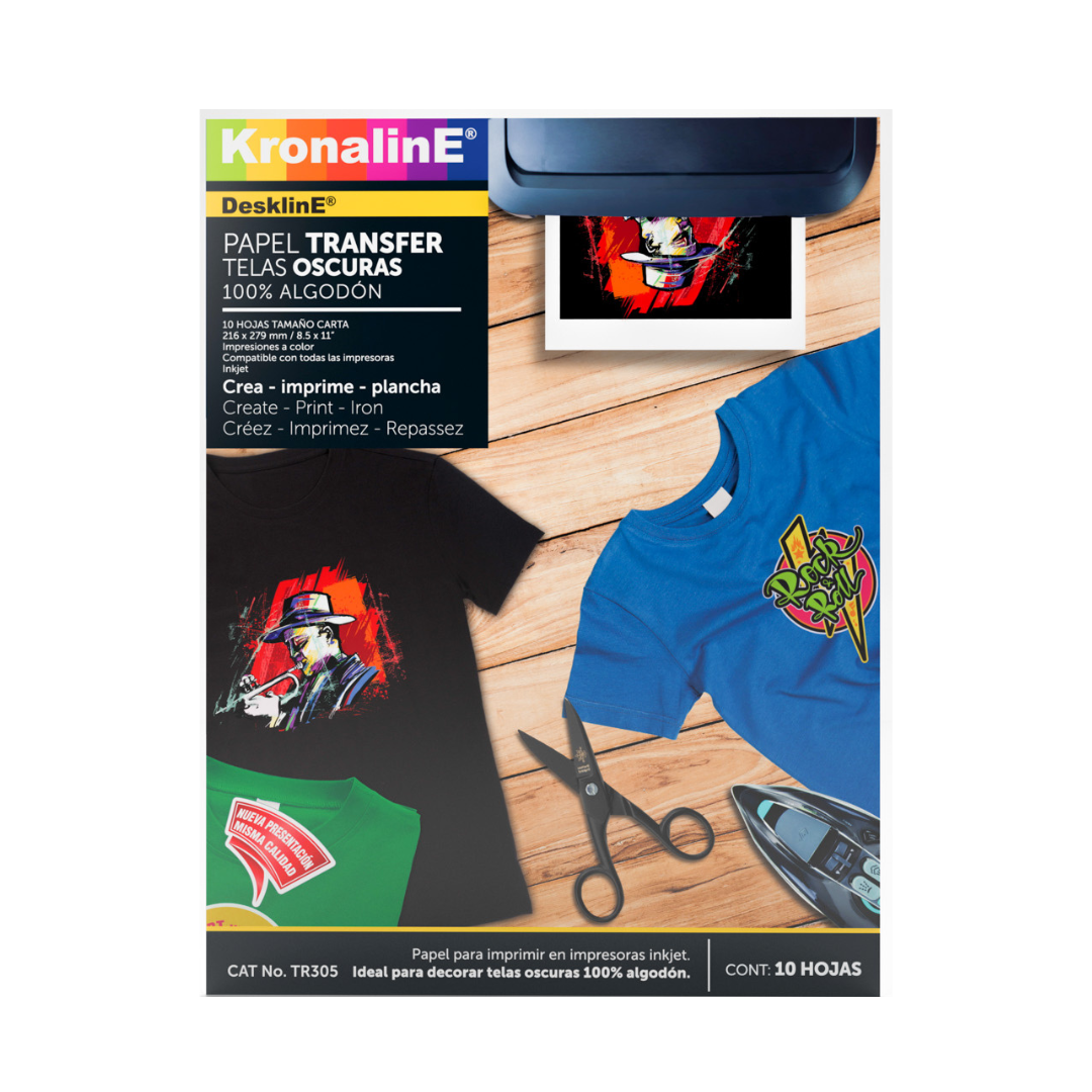 PAPEL TRANSFER P/TELAS OSCURAS (8.5 X 11) 10 HJS