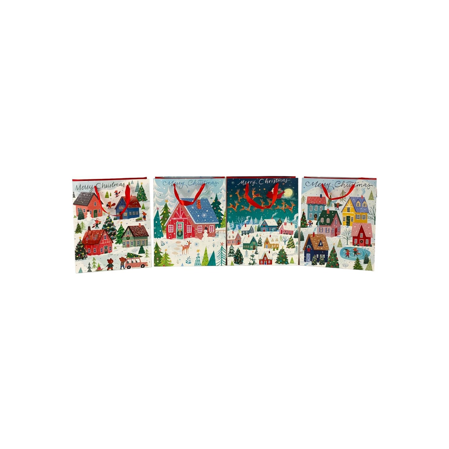 FUNDAS P/REGALO XMAS PLANE (26x32x10) NAVIDEÑA
