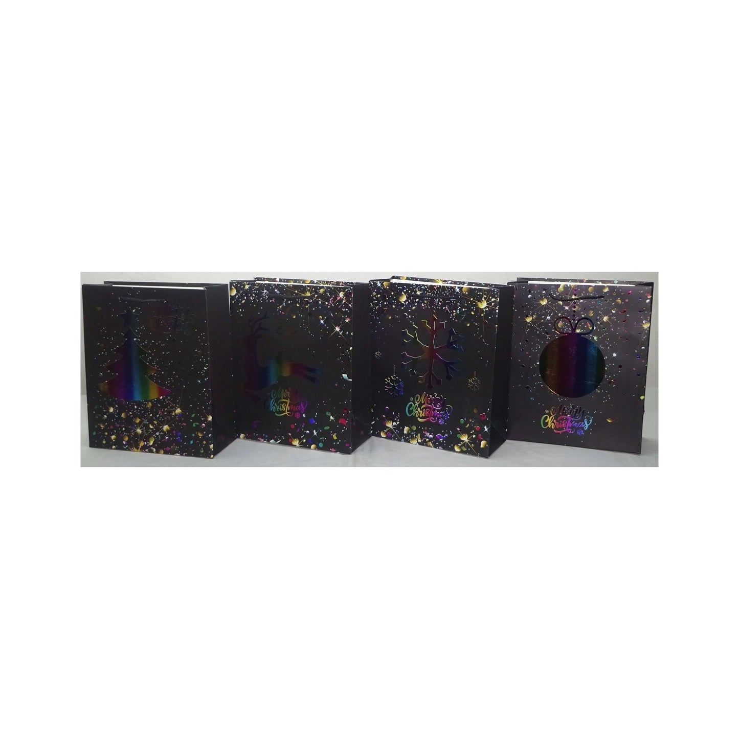 FUNDAS P/REGALO XMAS SILVER STAMP-HEM (23.5X19.5X8) NAVIDEÑAS