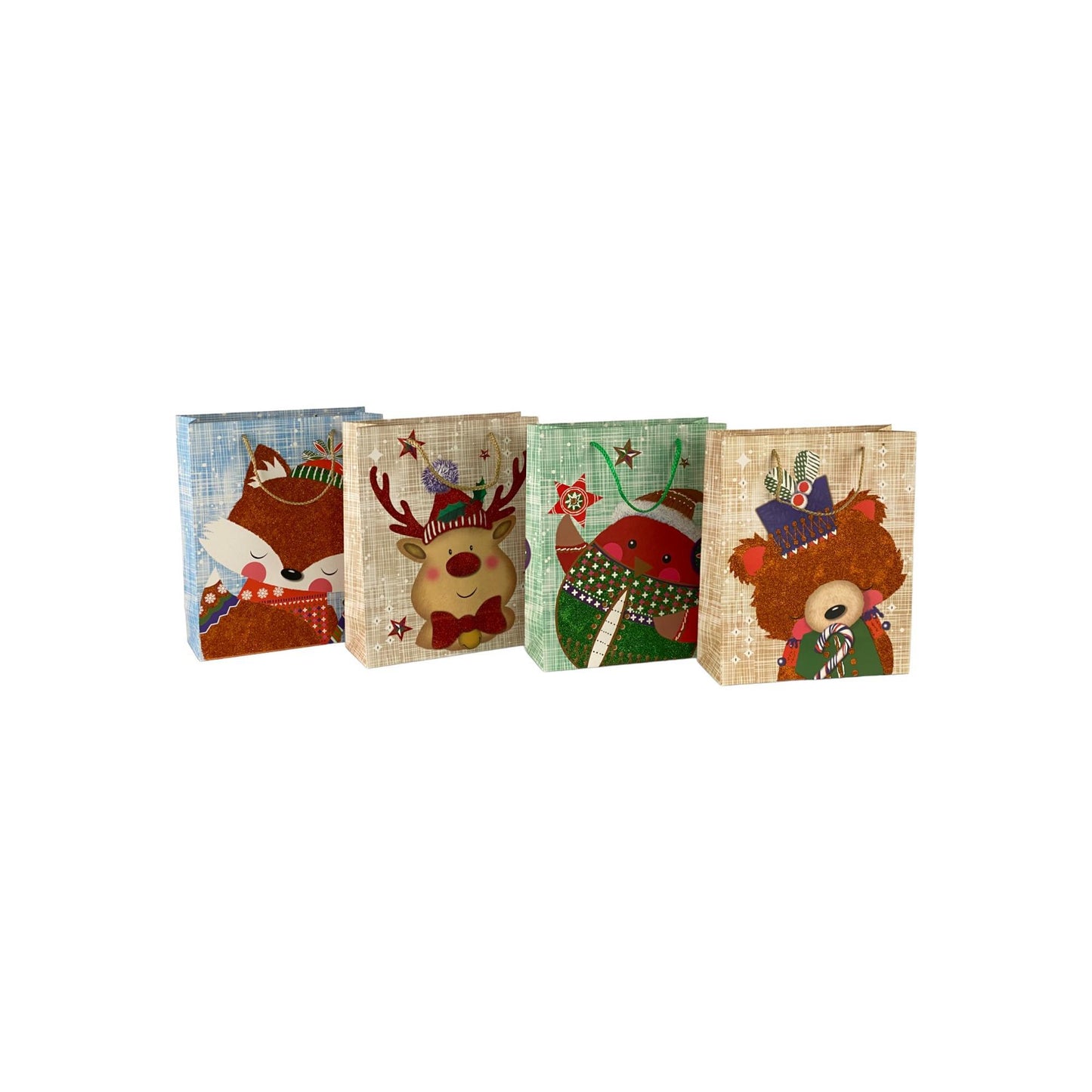 FUNDAS P/REGALO XMAS PLANE (26X32X10) NAVIDEÑA