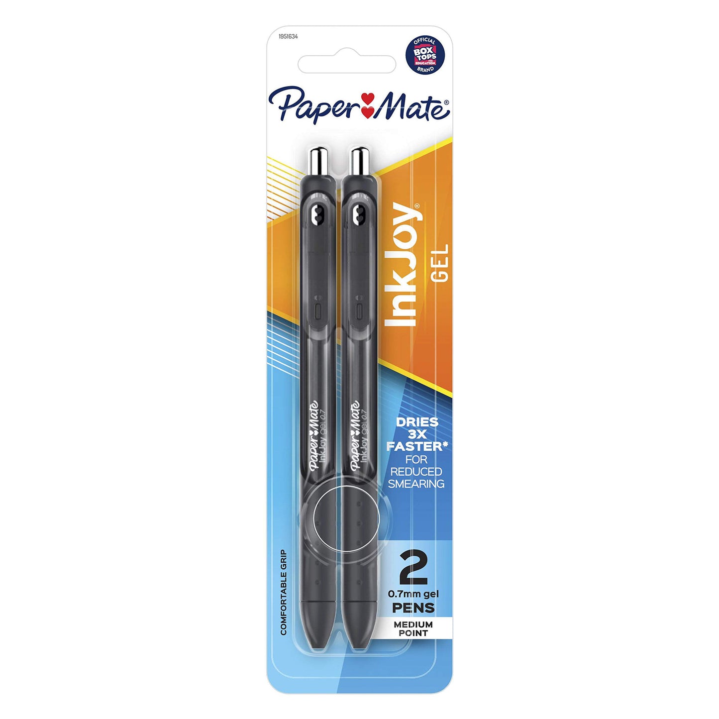 BOLIGRAFO INKJOY GEL 0.7MM 2/1 NEGRO BL
