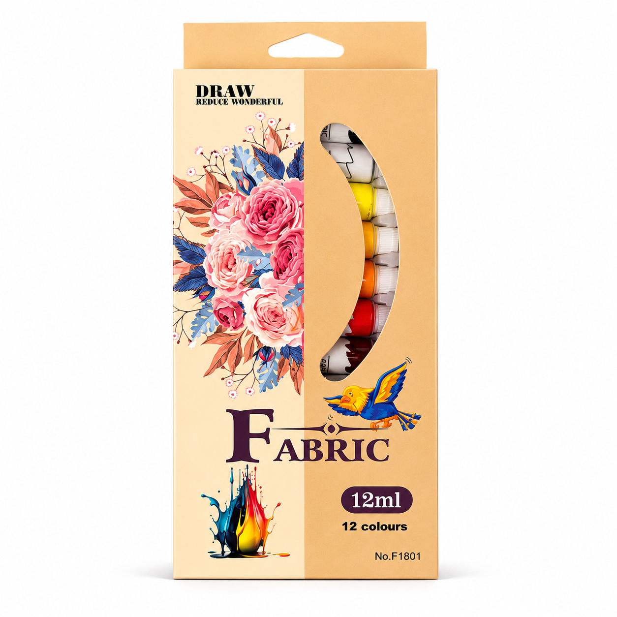 JUEGO DE PINTUURA P/TELA EN TUBO DE 12ml 12/1 (Fabric)