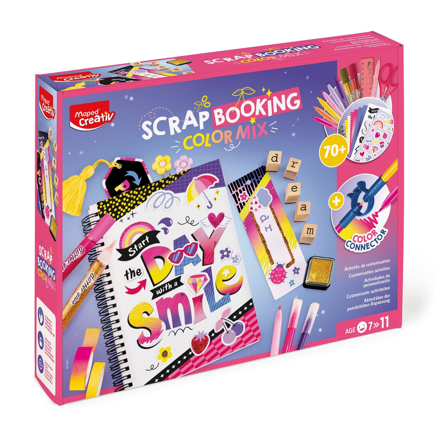 JUEGOS CREATIVOS, CAJITA SCRAPBOOKING - COLOR MIX