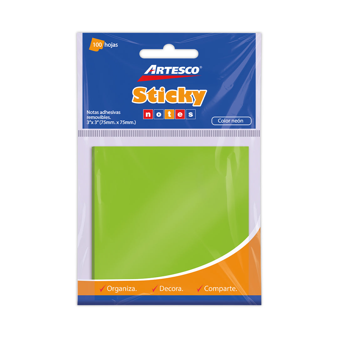 NOTA ADHESIVA NEON 654 (3 X 3) 100H SURT