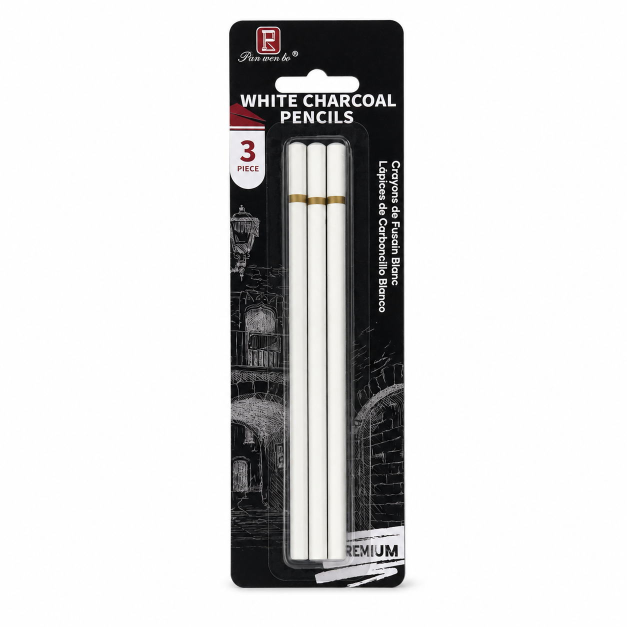 LAPICES CARBONCILLOS 3/1 BLANCO BL