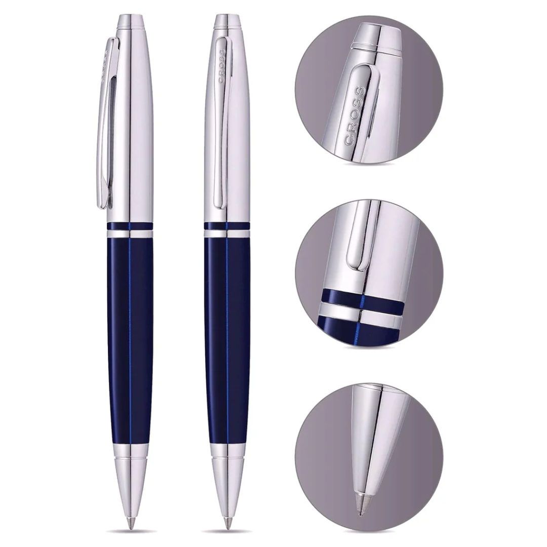 BOLIGRAFOS CROSS CROMADO/AZUL