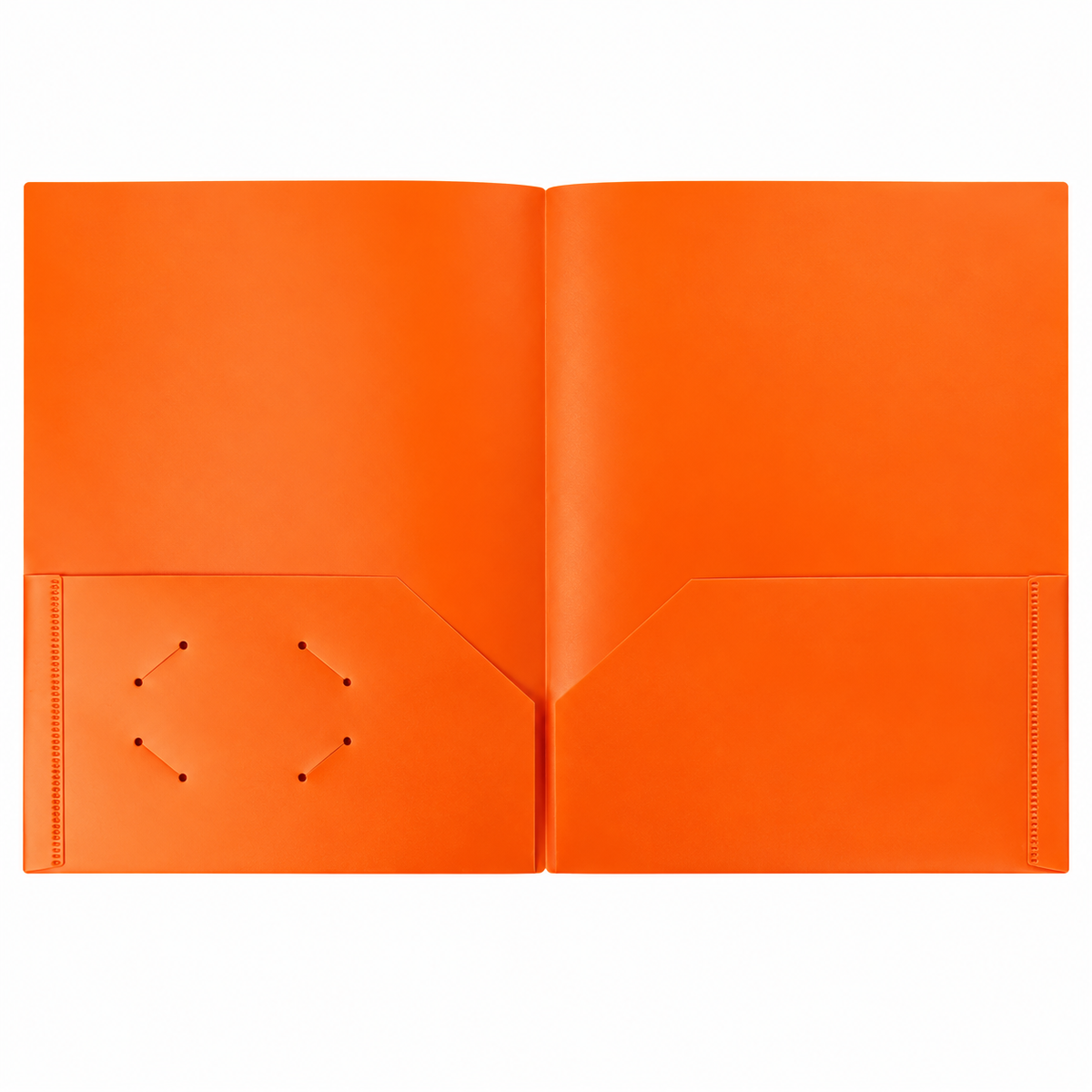 FOLDERS PLASTICOS C/BOLSILLOS NARANJA