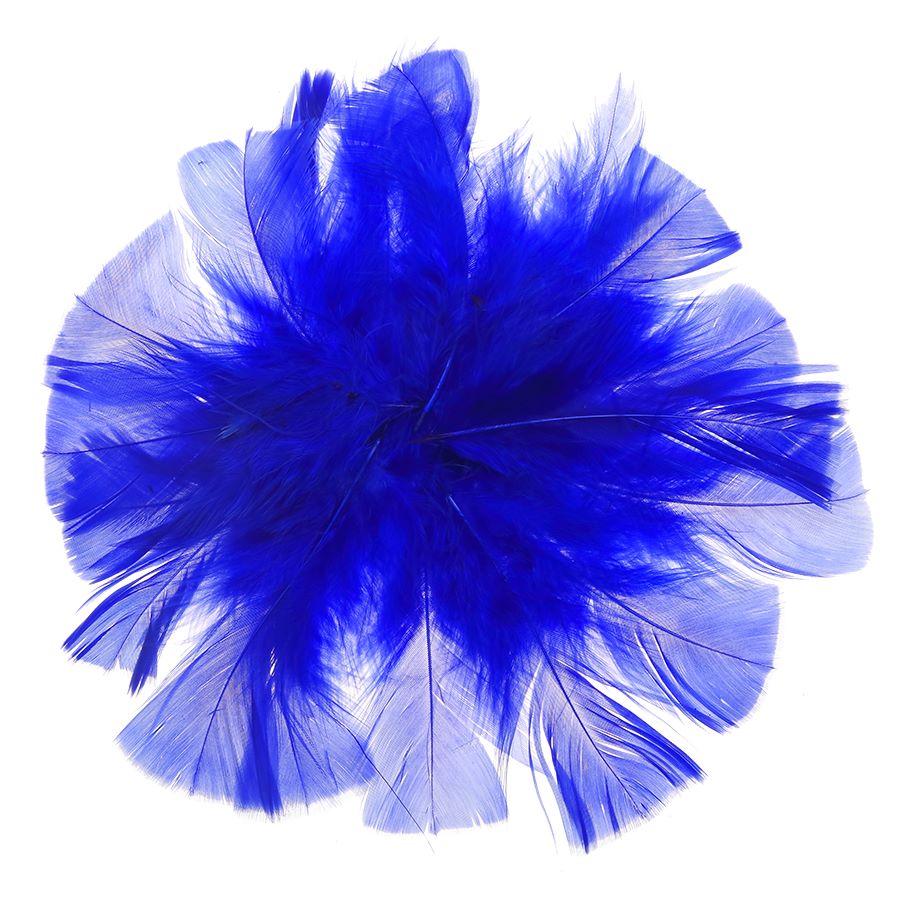 PLUMAS COLOR AZUL MARINO bolsa 18 grs