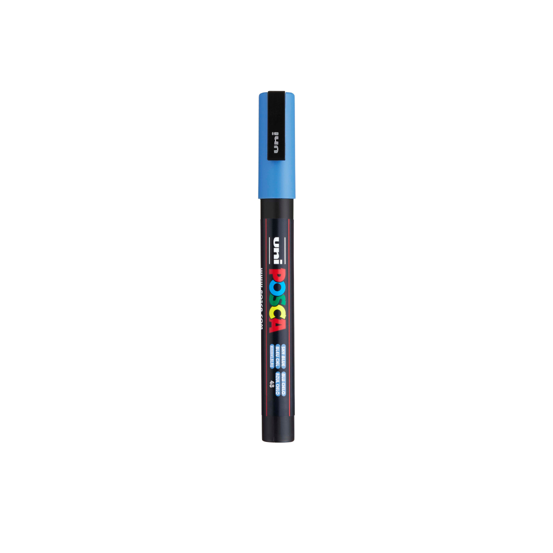 MARCADORES POSCA PTA. FINA AZUL CIELO