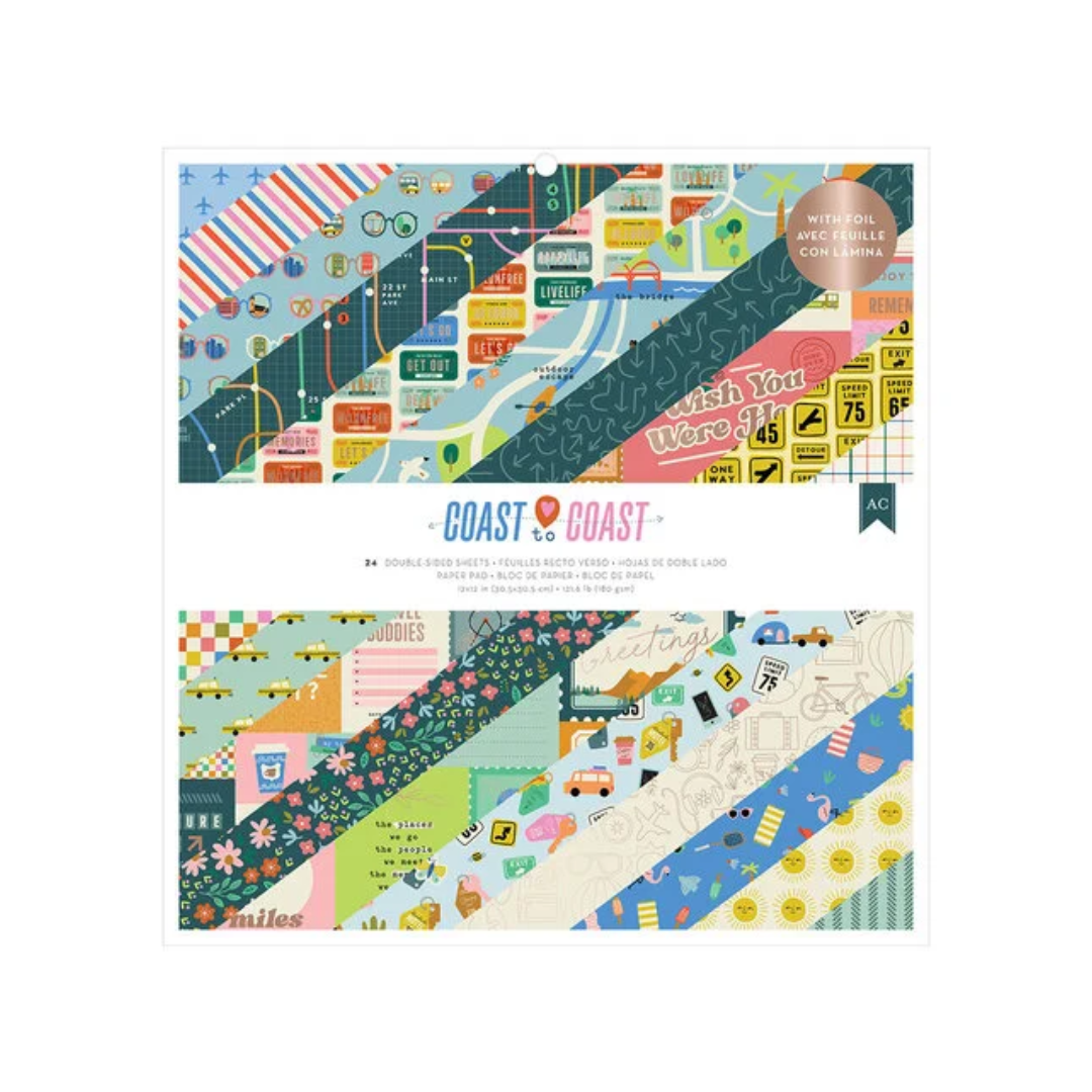 HOJAS DOBLE LADO COAST TO COAST 12X12