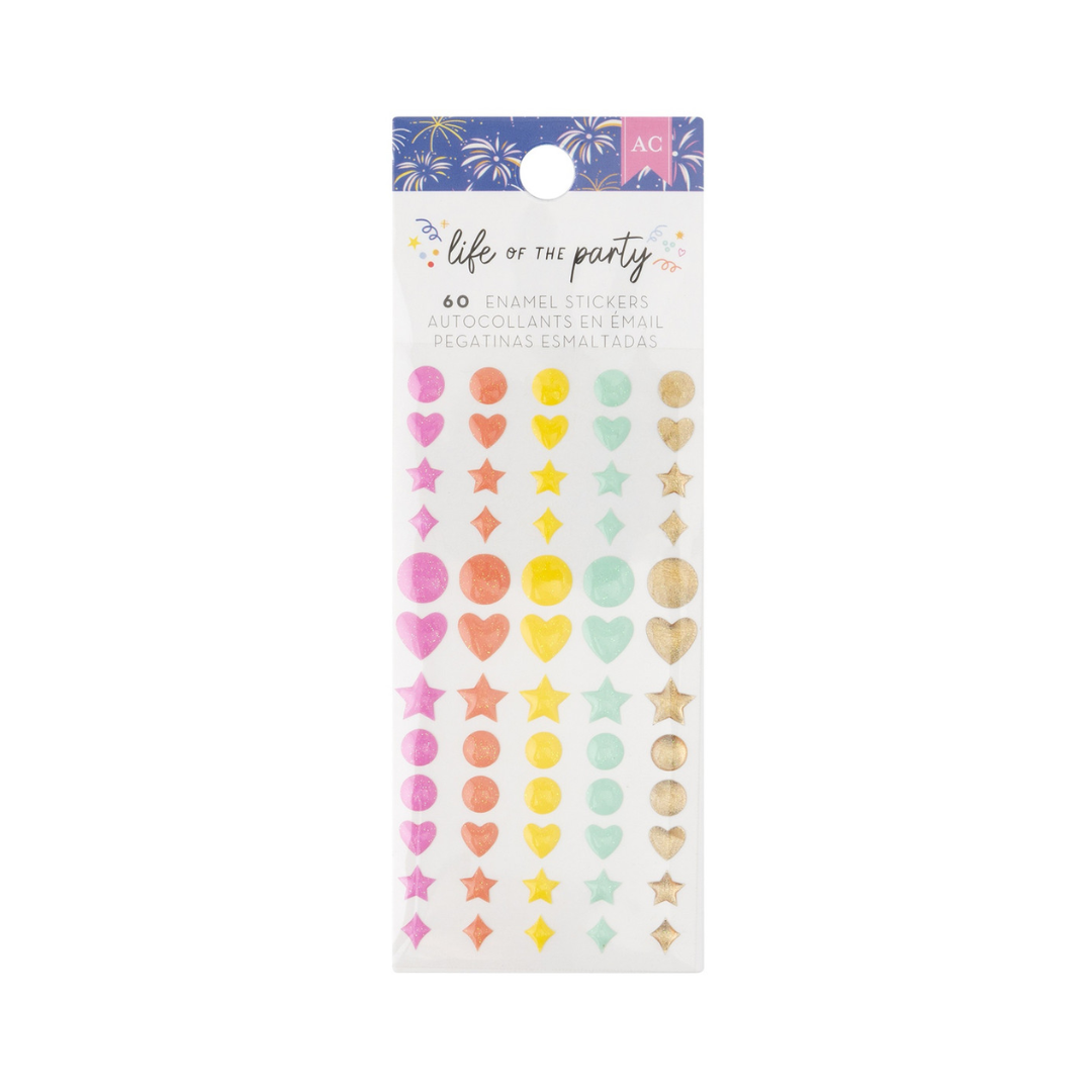 ETIQUETAS ADHESIVAS LIFE ON PARTY ENAMEL DOTS