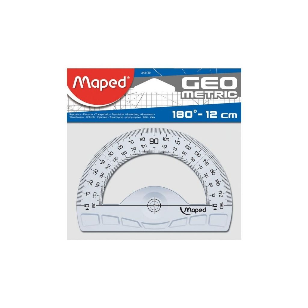 TRANSPORTADOR SEMICIRCULAR 180° 12CMS BL
