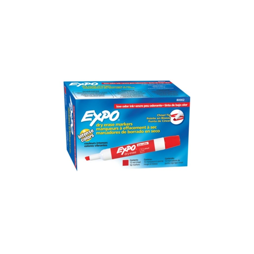 FELPAS P/PIZARRAS EXPO 2 1/1 ROJO LOW ODOR CHISEL