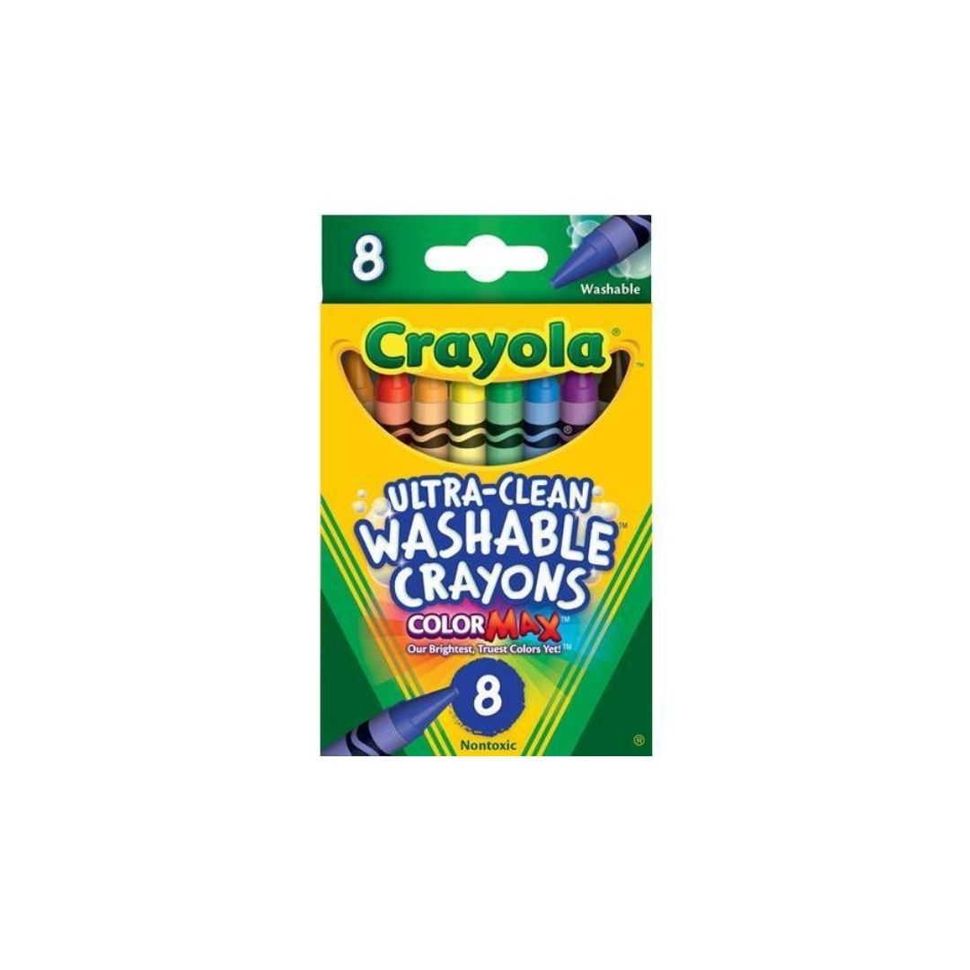JUEGO CREYONES DE CERA 8/1 LAVABLES PEQ.