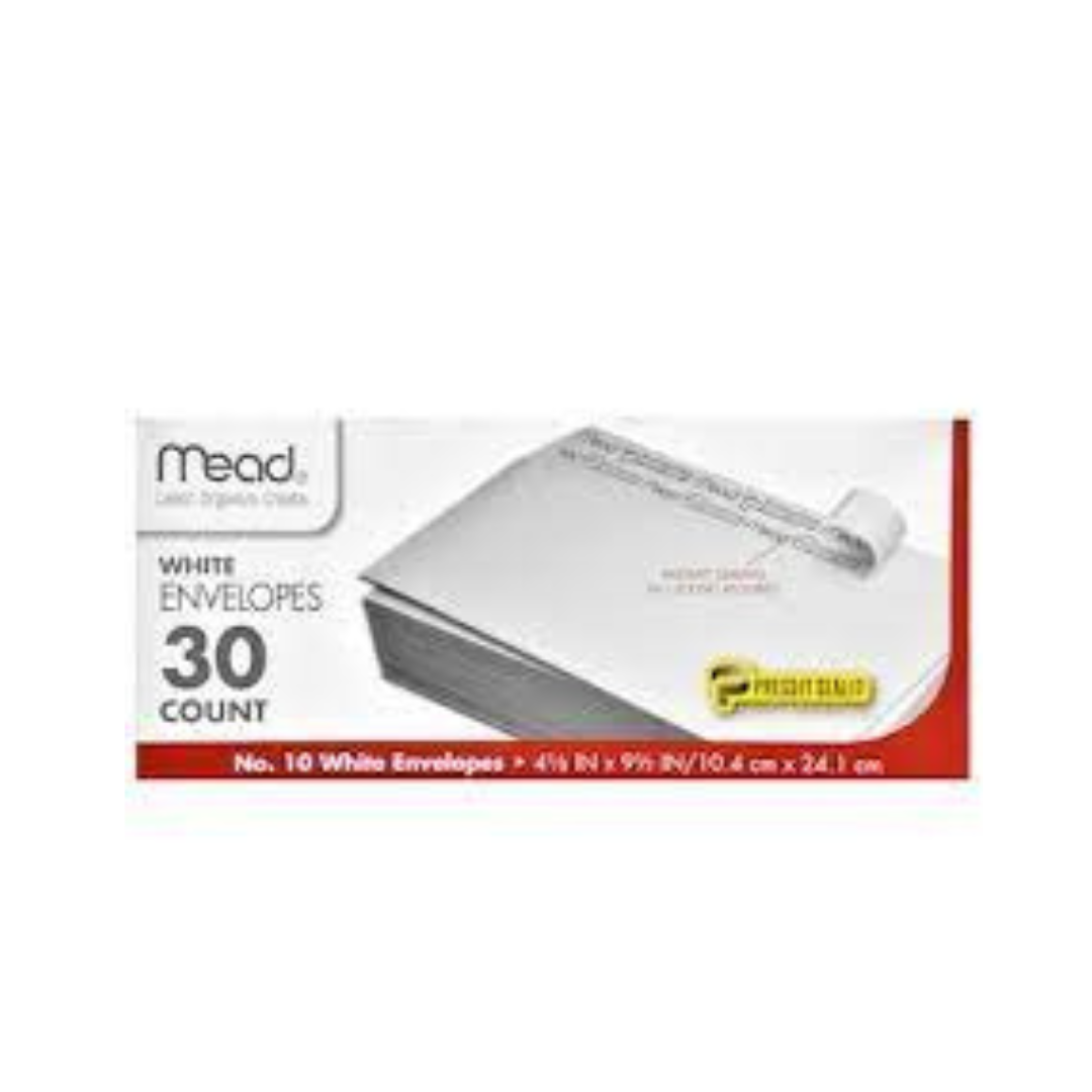 SOBRES BLANCOS #10 ADHESIVOS 30/1