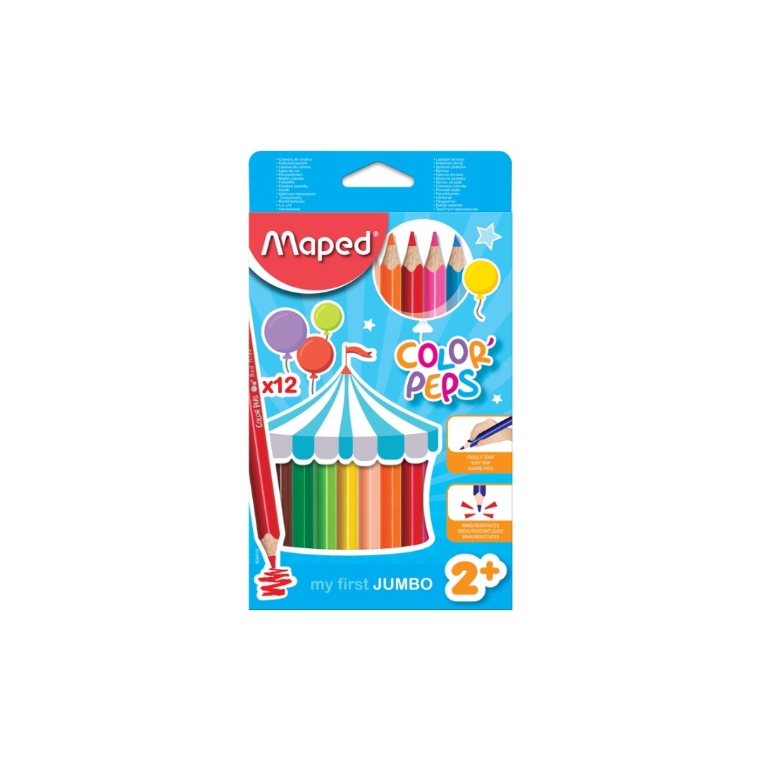 JUEGO LAPICES COLORES COLOR PEPS 12/1 MAXI