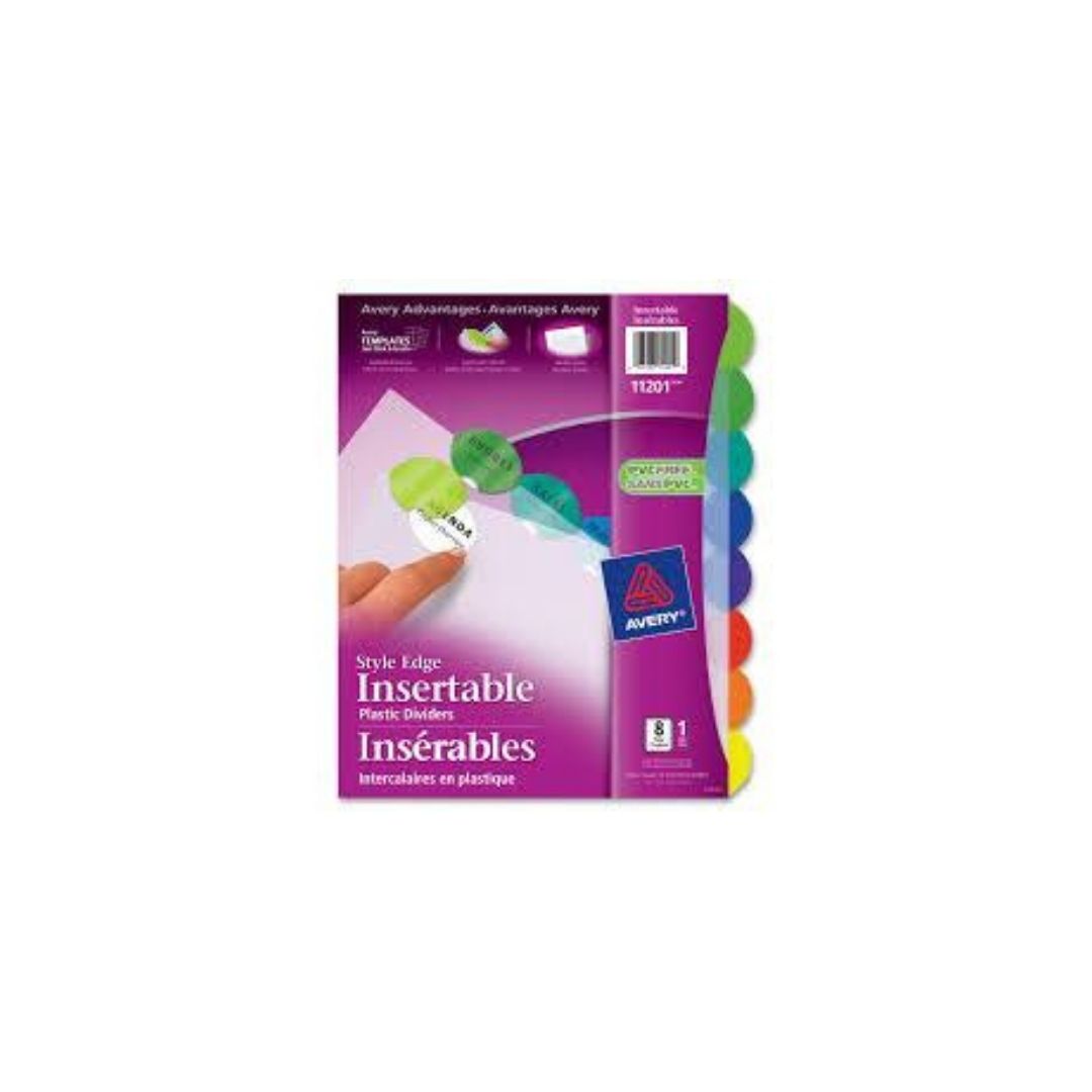 SEPARADOR P/CARPETAS 8 TAB GDES PLASTICOS