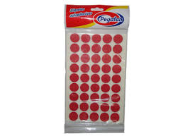 ETIQUETAS REDONDAS 3/4" 500/1 ROJO (19MM)