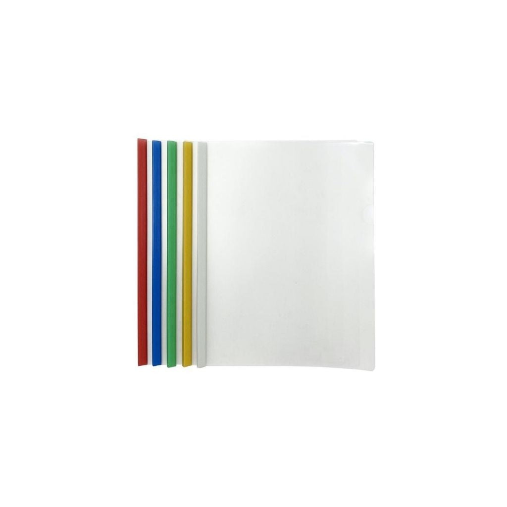 FOLDERS PLASTICO C/VARILLA LETTER ROJO 5/1-DESC.