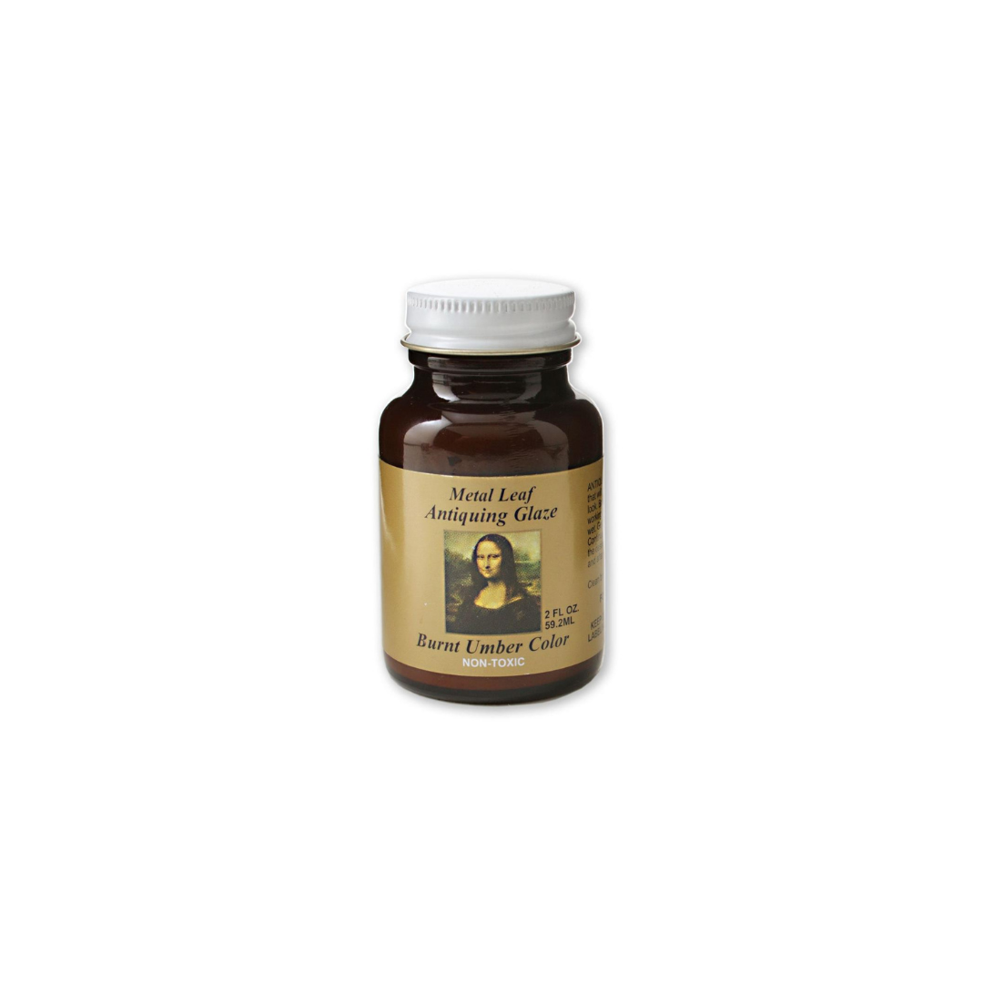 ENVEJECEDOR P/METAL LEAF ANTIQUING GLAZE BURNT UMBER COLOR MONALISA