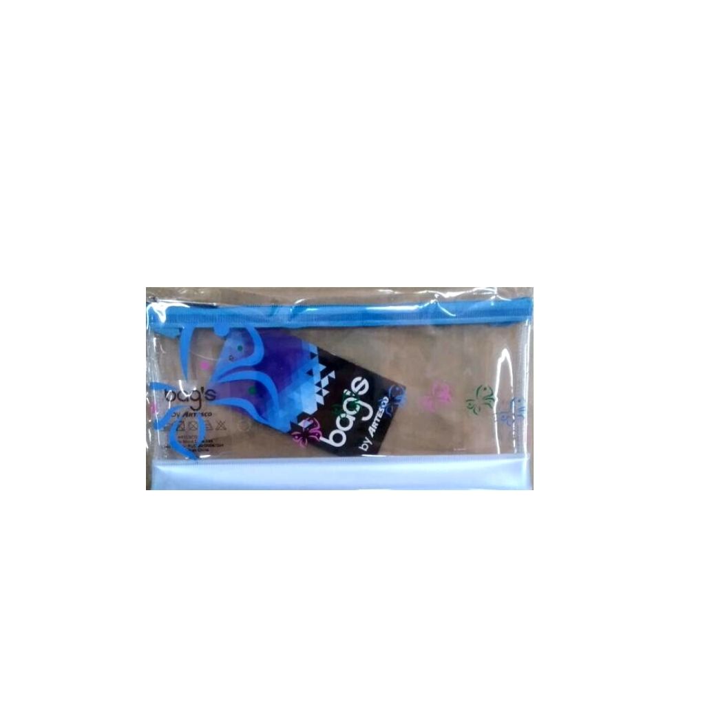 ESTUCHES P/LAPICES 1 CIERRE MARIPOSA CELESTE