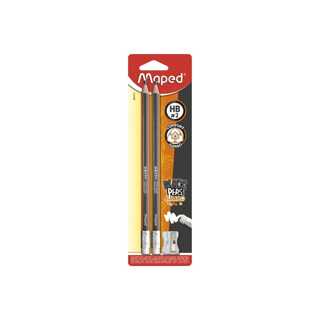 LAPICES DE ESCRIBIR #2 HB JUMBO BLACKPEPS 2/1 C/SACAPUNTAS BL