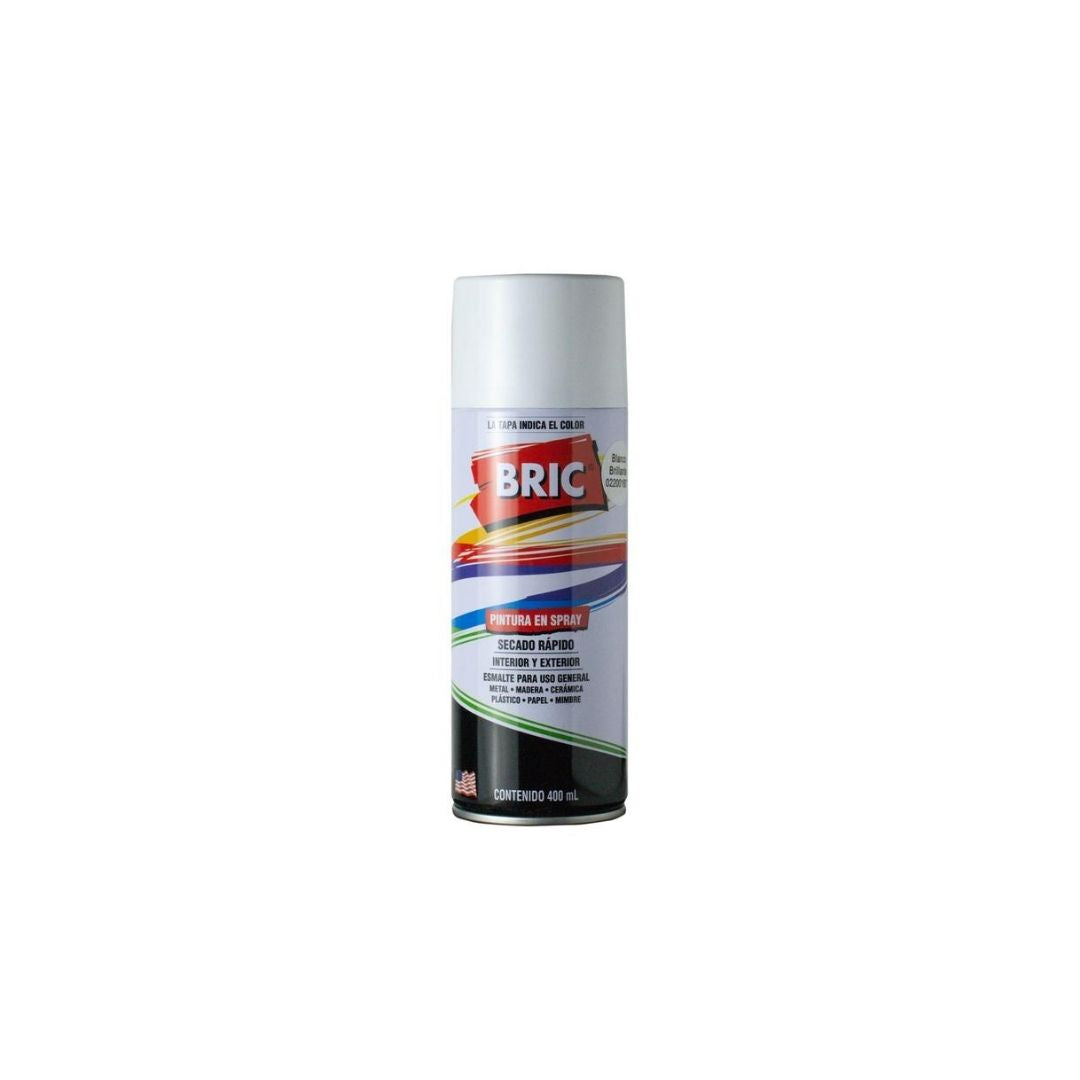 PINTURA EN SPRAY BRIC 13.5 Onz. BLANCO BRILLANTE (400ML)