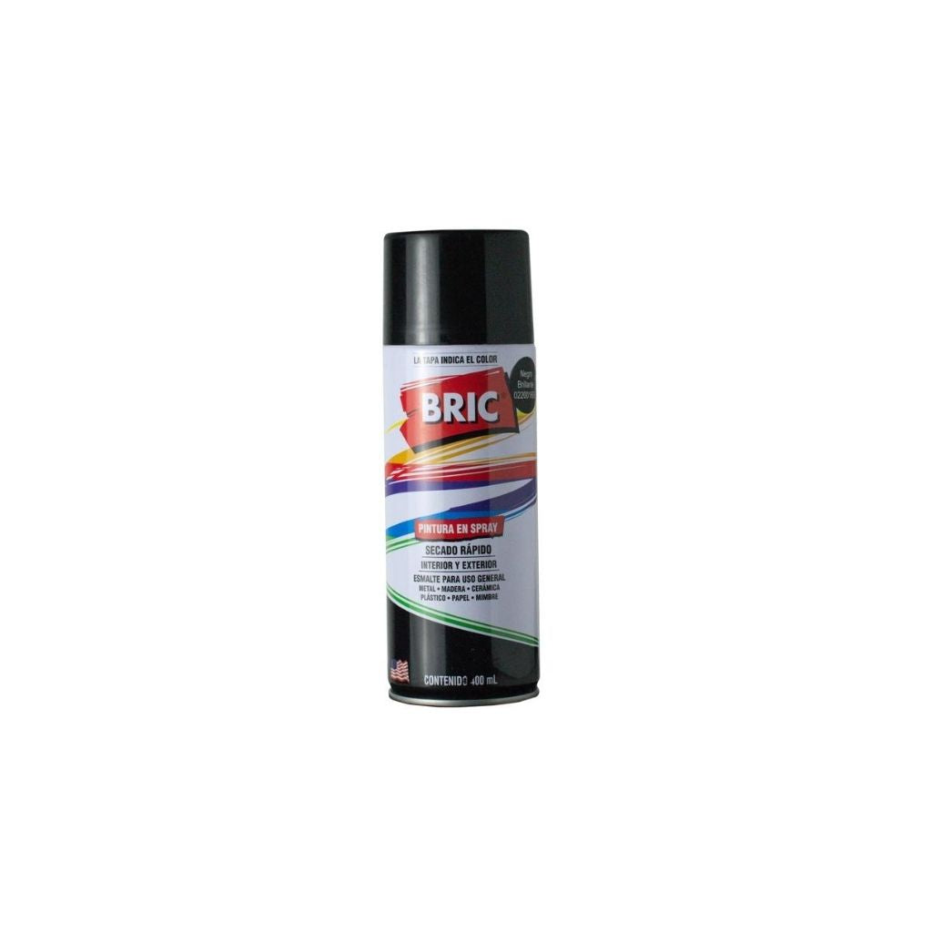 PINTURA EN SPRAY BRIC 13.5 Onz. NEGRO BRILLANTE (400ML)
