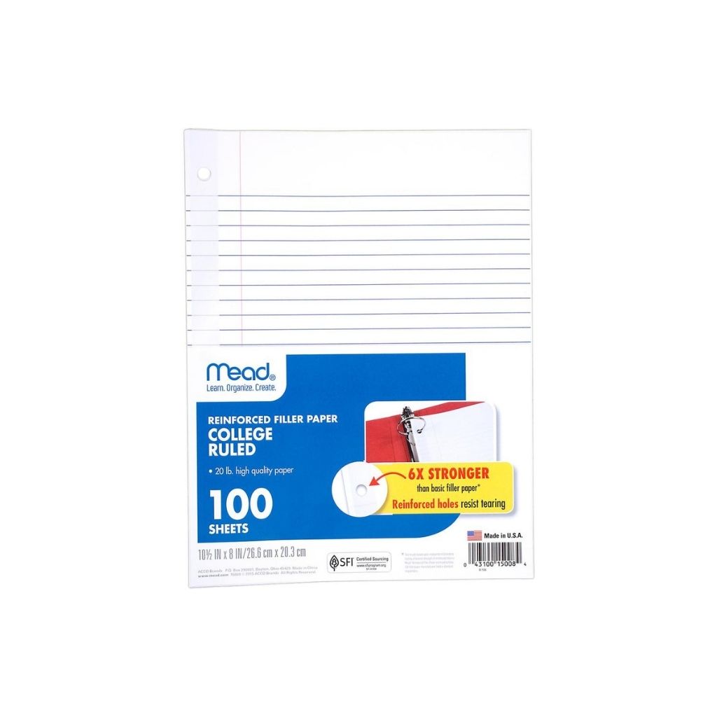 HOJAS P/CARPETAS REFORZADAS (8.5 x 11) 100/1