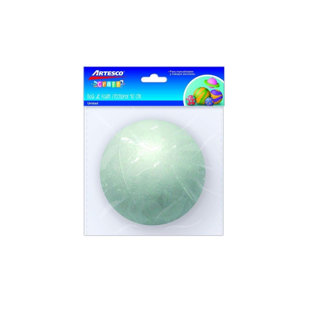 BOLAS DE ESTEREOFOAM 10CM 1PZ BLISTER