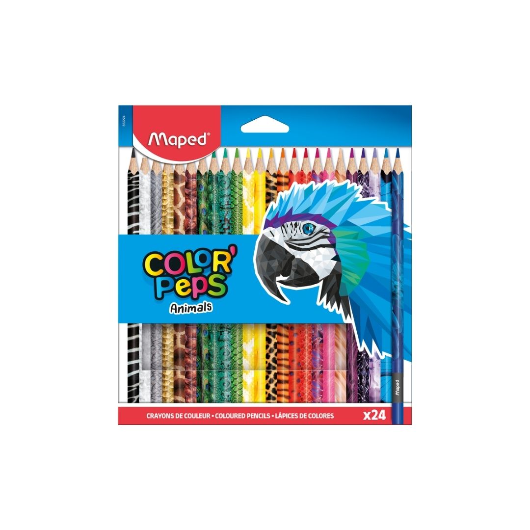 JUEGO LAPICES COLORES COLOR PEPS ANIMALS 24/1 BL