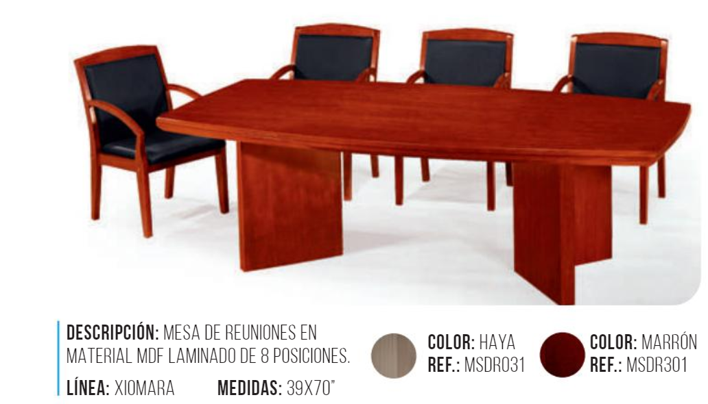 MESA P/REUNION BRIANI (39X70) MARRON