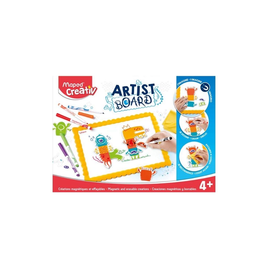 TABLERO ARTISTICO CREACIONES MAGNETICAS Y BORRABLES 4+