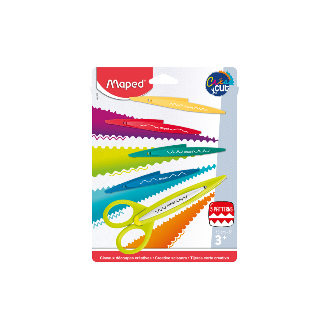 TIJERAS C/FESTONES 5" CREACUT 5pzs BLISTER