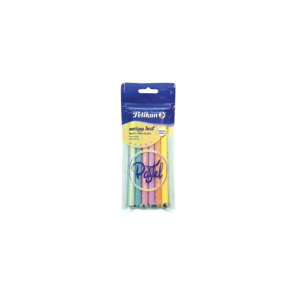 JUEGO MARCADORES MARKANA TWIST 6/1 PASTEL SURT. BL