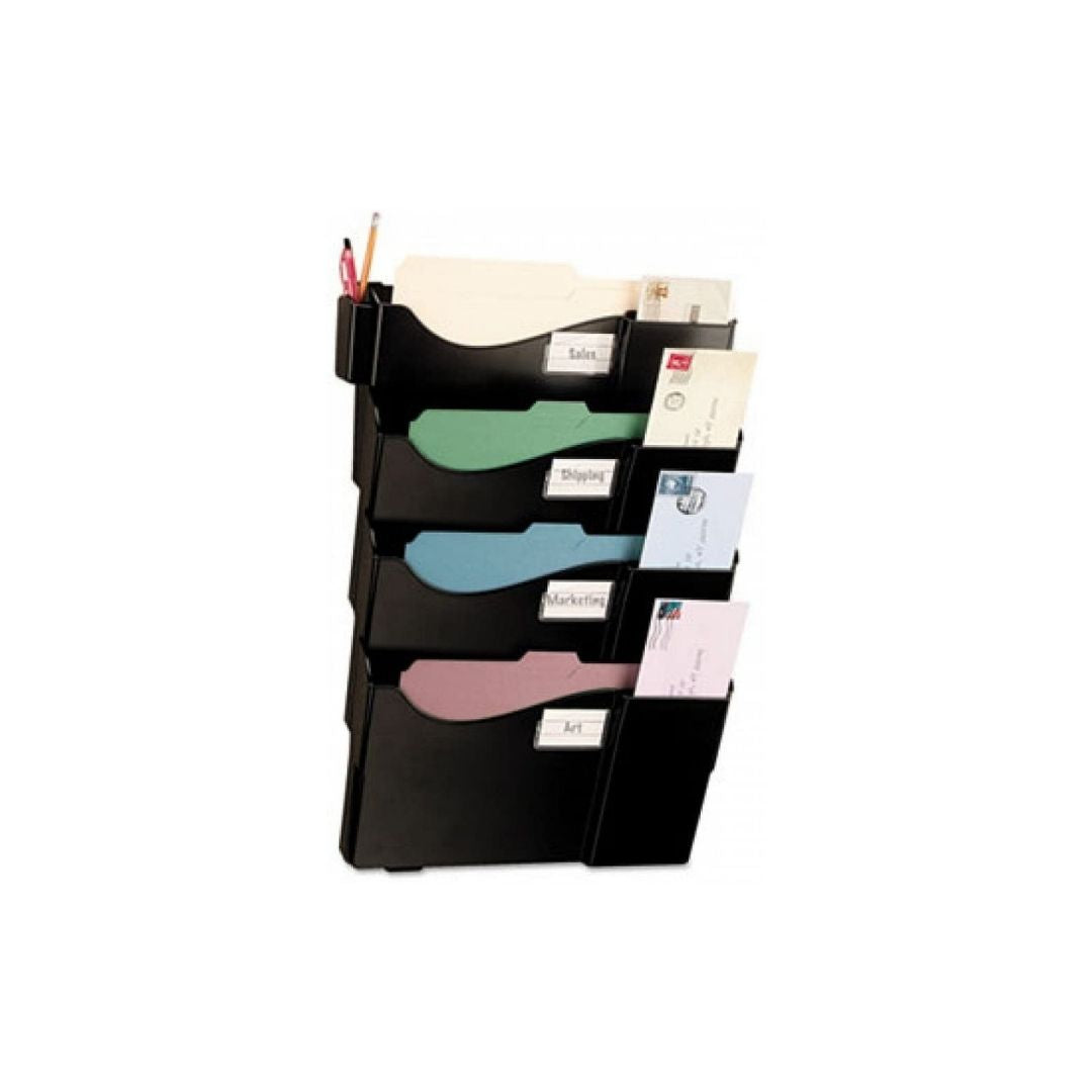 BANDEJAS DE PARED PLASTICO C/4 DIV. NEGRA