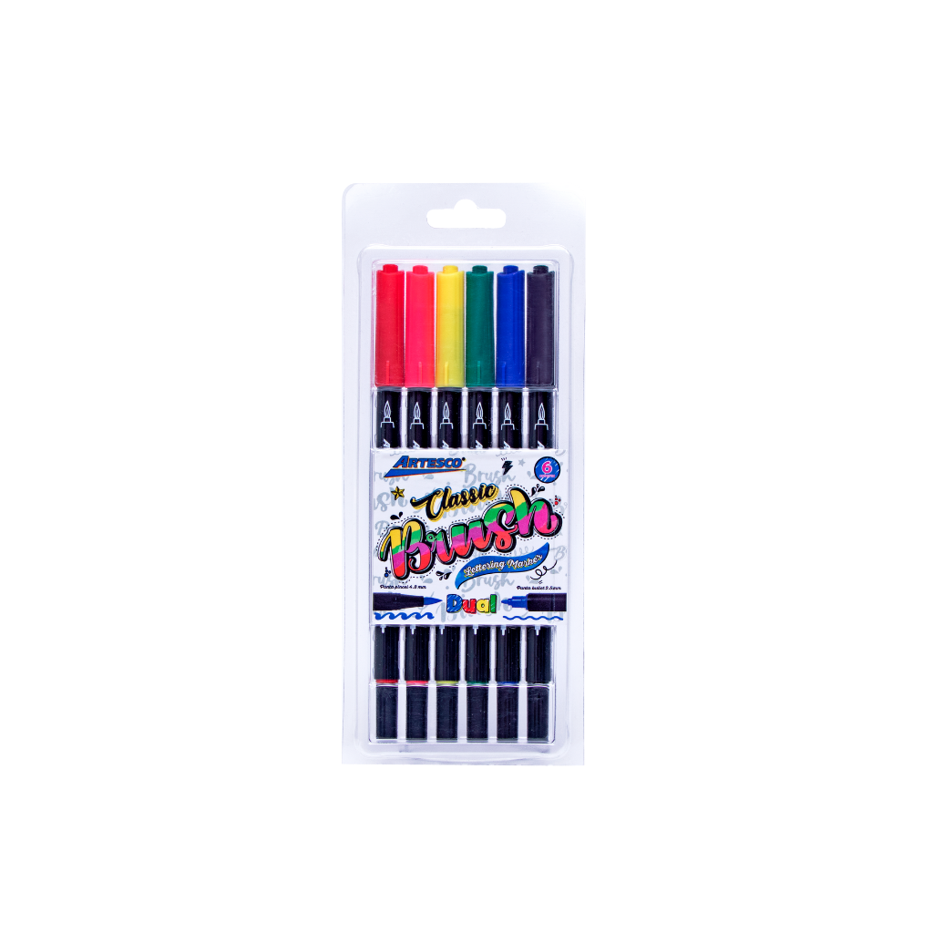 DUAL BRUSH ESTUCHE 6 ROTULADORES - COLORES VINTAGE - Minkred